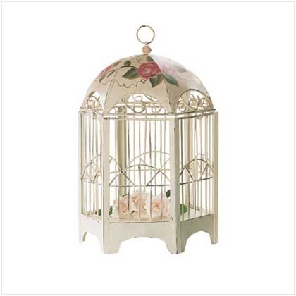 ROSE-MOTIF BIRDCAGE (FREE SHIPPING!)