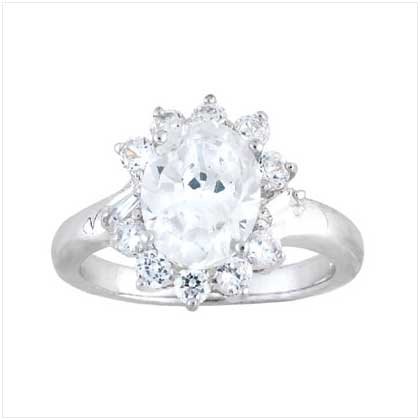 Cubic Zirconia Princess Ring