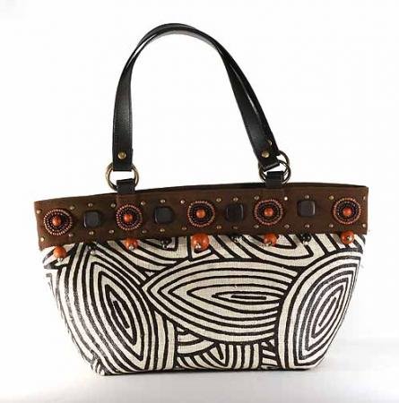 Gypsy - Small Tote Bag w/ Flat Leather Handle
