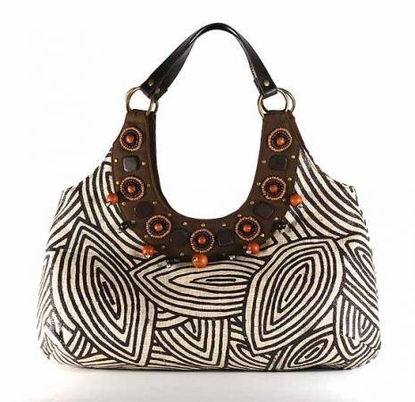 Gypsy - Large Tote Bag w/ Flat Leather Handle