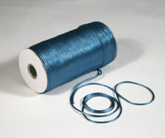 1/8" Antique Blue Satin Rat Tail Cord - 200 yds