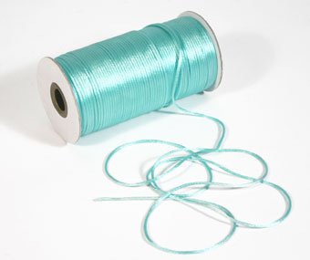 1/8" Aqua Satin Rat Tail Cord - 200 yds