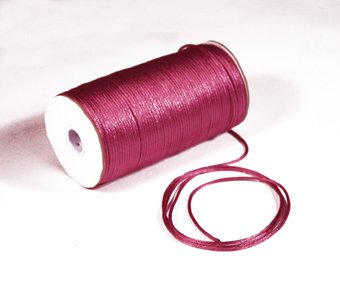 1/8" Hot Pink Satin Rat Tail Cord - 200 yds