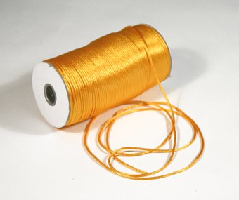 1/8" Light Gold Satin Rat Tail Cord - 200 yds