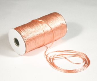 1/8" Light Peach Satin Rat Tail Cord - 200 yds