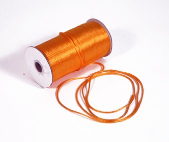 1/8" Orange Satin Rat Tail Cord - 200 yds