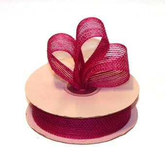 7/8" Hot Pink Jute Burlap Ribbon - 10 yds