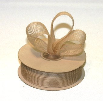 7/8" Ivory Jute Burlap Ribbon - 10 yds