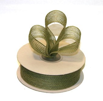 1-1/2" Moss Jute Burlap Ribbon - 10 yds