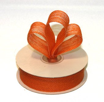 1-1/2" Orange Jute Burlap Ribbon - 10 yds