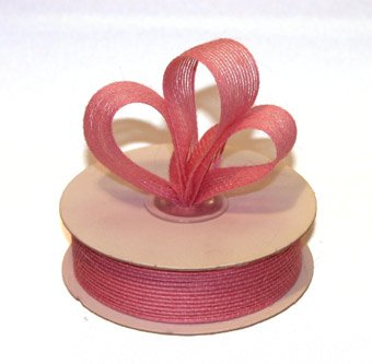 1-1/2" Pink Jute Burlap Ribbon - 10 yds