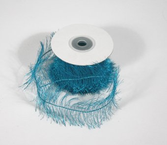 1-1/2" Blue Wired Eyelash Ribbon - 10 yds