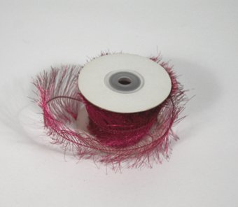 1-1/2" Purple Wired Eyelash Ribbon - 10 yds