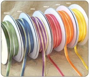 1/8" Orange-Ivory Polyester Satin Ombre Ribbon - 50 yds