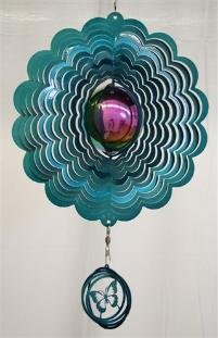 Teal with Butterfly Gazing Ball Sets