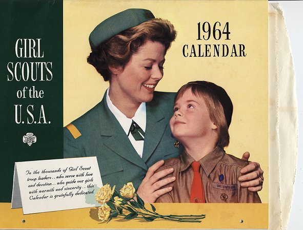 Vintage 1964 Girl Scout Calendar Unused in Original Bag
