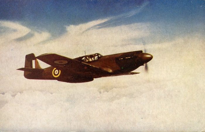 Mustang Fighter 40's/50's Post Card