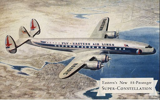 Eastern Air Lines Super-Constellation Vintage Post Card