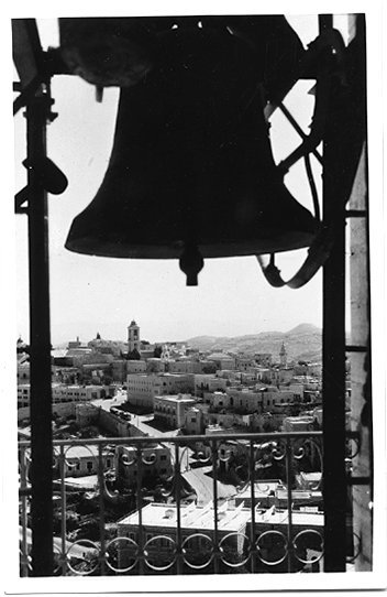 RPPC Christmas Bells Bethlehem, 50's post card
