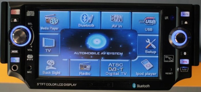Model 5800 Single DIN In-Dash Touchscreen DVD Player