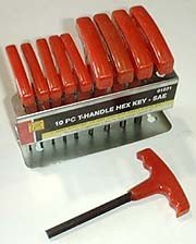 10 Pcs T-Handle Hex Key
