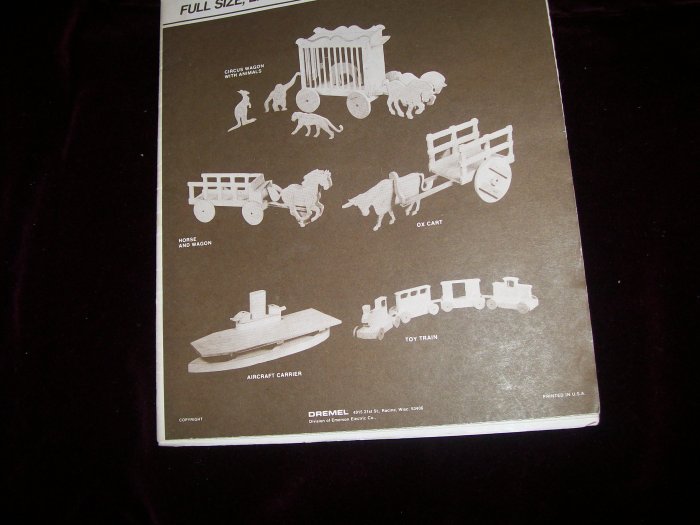 Dremel vintage full size woodworking patterns toys