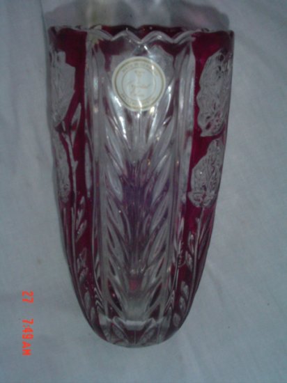 Lead Crystal / Amber Vase