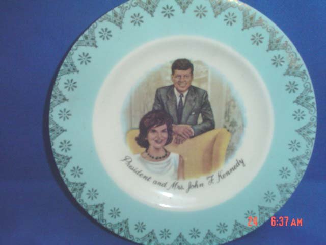 President & Mrs John F Kennedy Plate