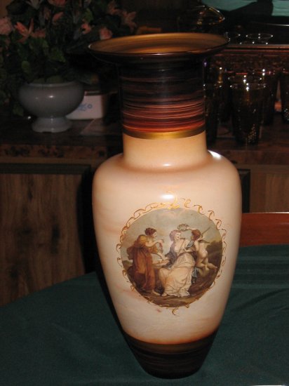 Murano Hand Painted Signed Antique like Vase