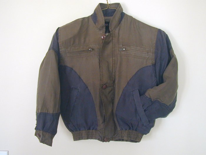 Boy's Olive Silk Jackets (S, Item#505)
