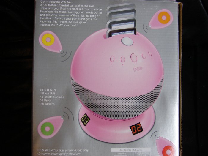 BRAND NEW "CAN BE VERY LOUD" SPEAKER FOR IPOD + TRIVIA GAME