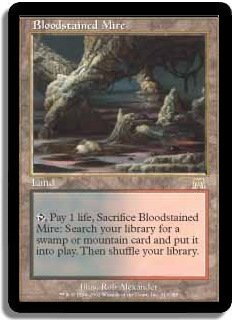 MTG Onslaught Bloodstained Mire FOIL