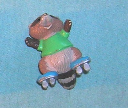 1991 Hallmark Merry Miniature Rollerstake Racoon