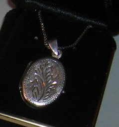 Sterling Oval Locket on 18"chain