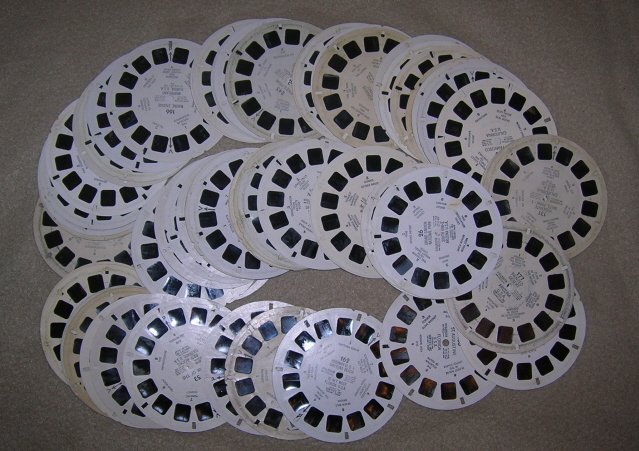 Lot of 1940s and 1950s View Master Reels - 70 in all