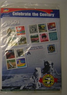 1960s The Rebelous Sixties and Man on the Moon stamps MIP