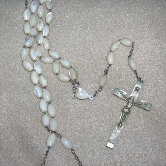 Vintage Large Mother of Pearl Rosary