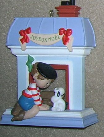 1988 Windows of the World #4 Joyeux Noel Hallmark Ornament