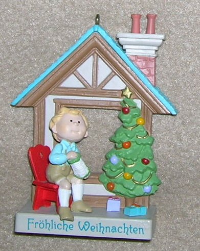 1989 Windows of the World #5 Frohliche Weihnachten Harllmark Ornament