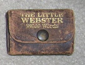 Vintage Leather Little Webster English Dictionary - Little Book