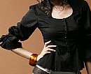 Cotton blouse with detailed sleeve - Sizes: S, M, L - Also available in white