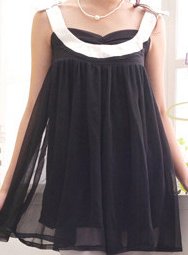 Sleeveless chiffon top - One size - Also available in white