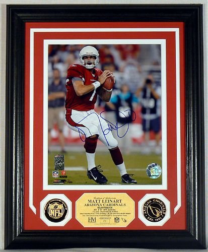 Matt Leinart Autographed Photo Mint w/ 2 24KT Gold Coins