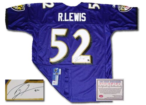 Ray Lewis Autographed Jersey - Authentic