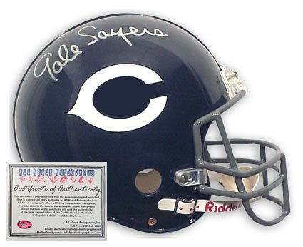 Gale Sayers Autographed Mini Helmet - Replica