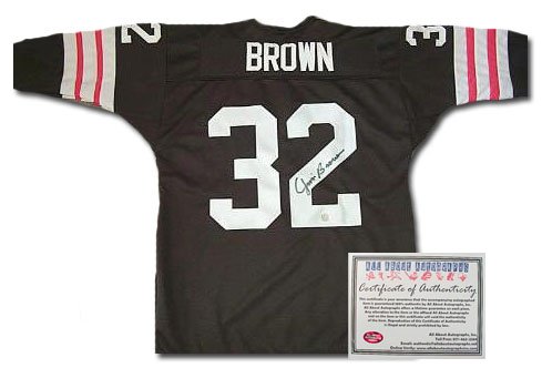 Jim Brown Autographed Jersey - Authentic