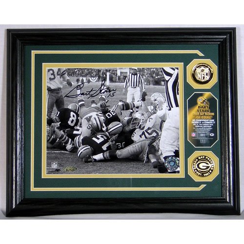 Bart Starr Autographed Ice Bowl Photo Mint