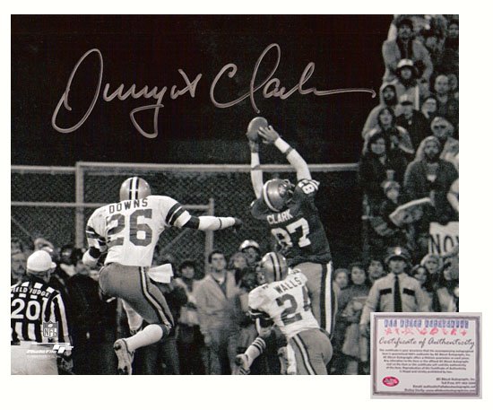 Dwight Clark Autographed Photo - 16x20 The Catch