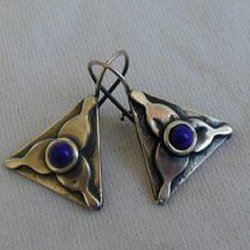 Antique blue triangles