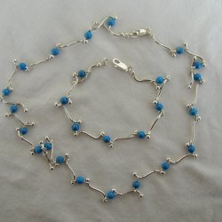 Silver-Turquoise balls set